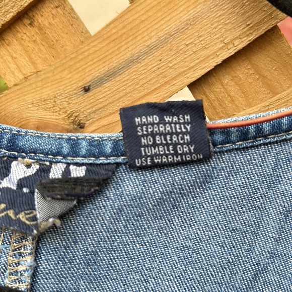 Safari Embroidered Vintage Denim Dress - Picture 10 of 12